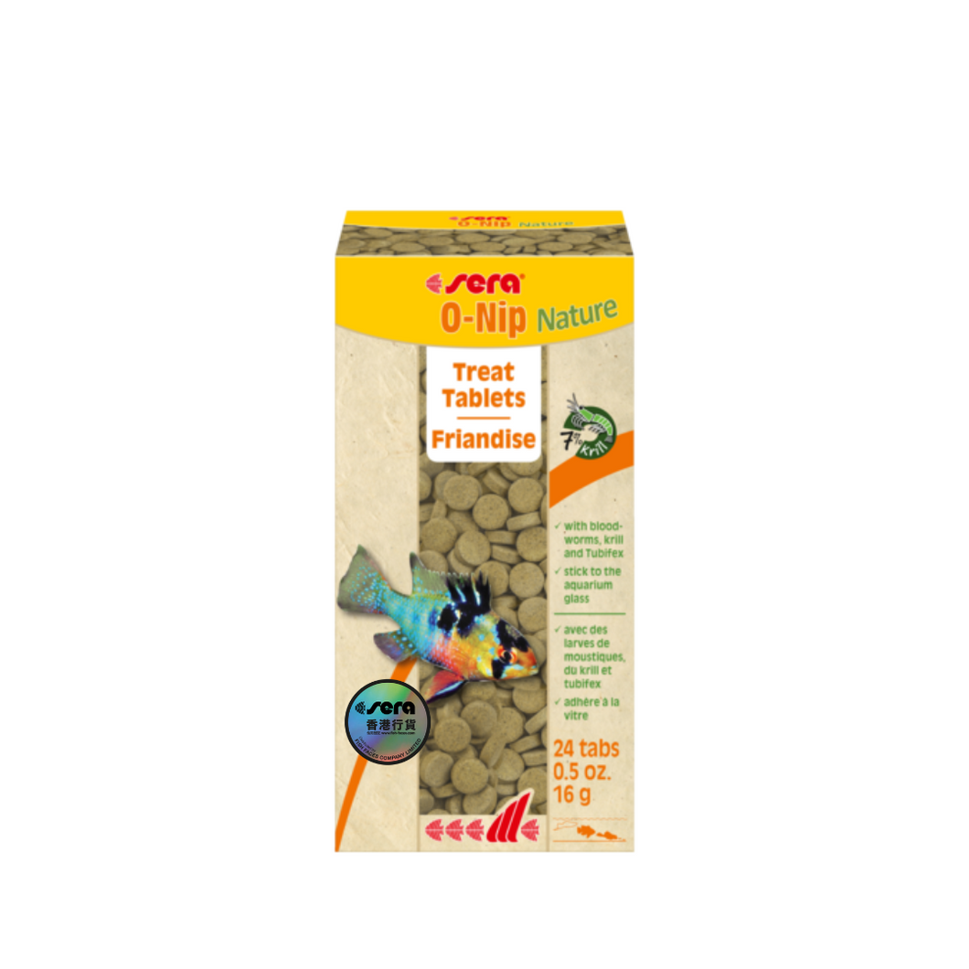 Sera O-Nip  Nature Ornamental Fish Tablets  小型觀賞魚貼片魚糧 16g